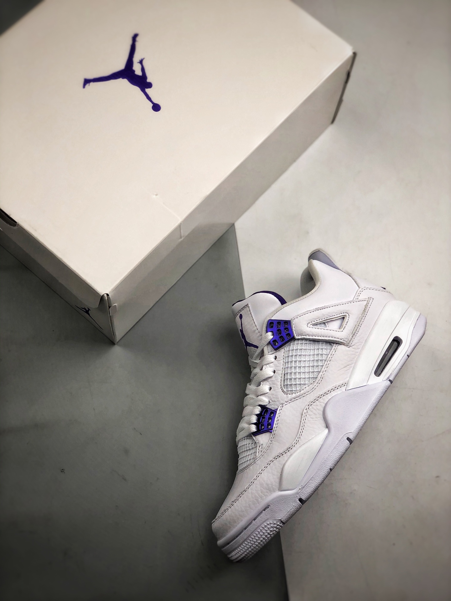 360 Air Jordan 4 “ Purple Metallic” 金属紫 原装头层