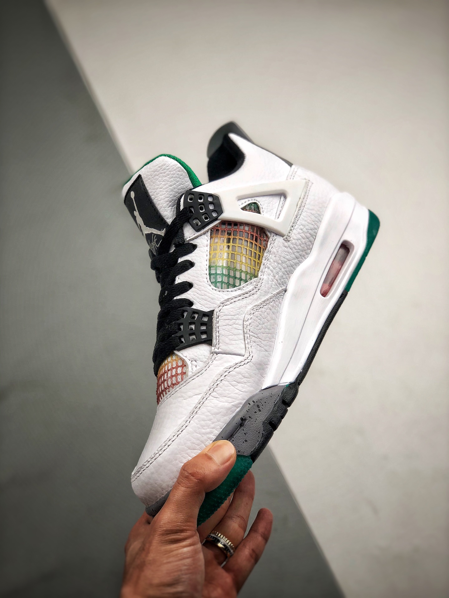 450 Air Jordan 4 “Mushroom”  白彩虹 货号：AQ9129-100