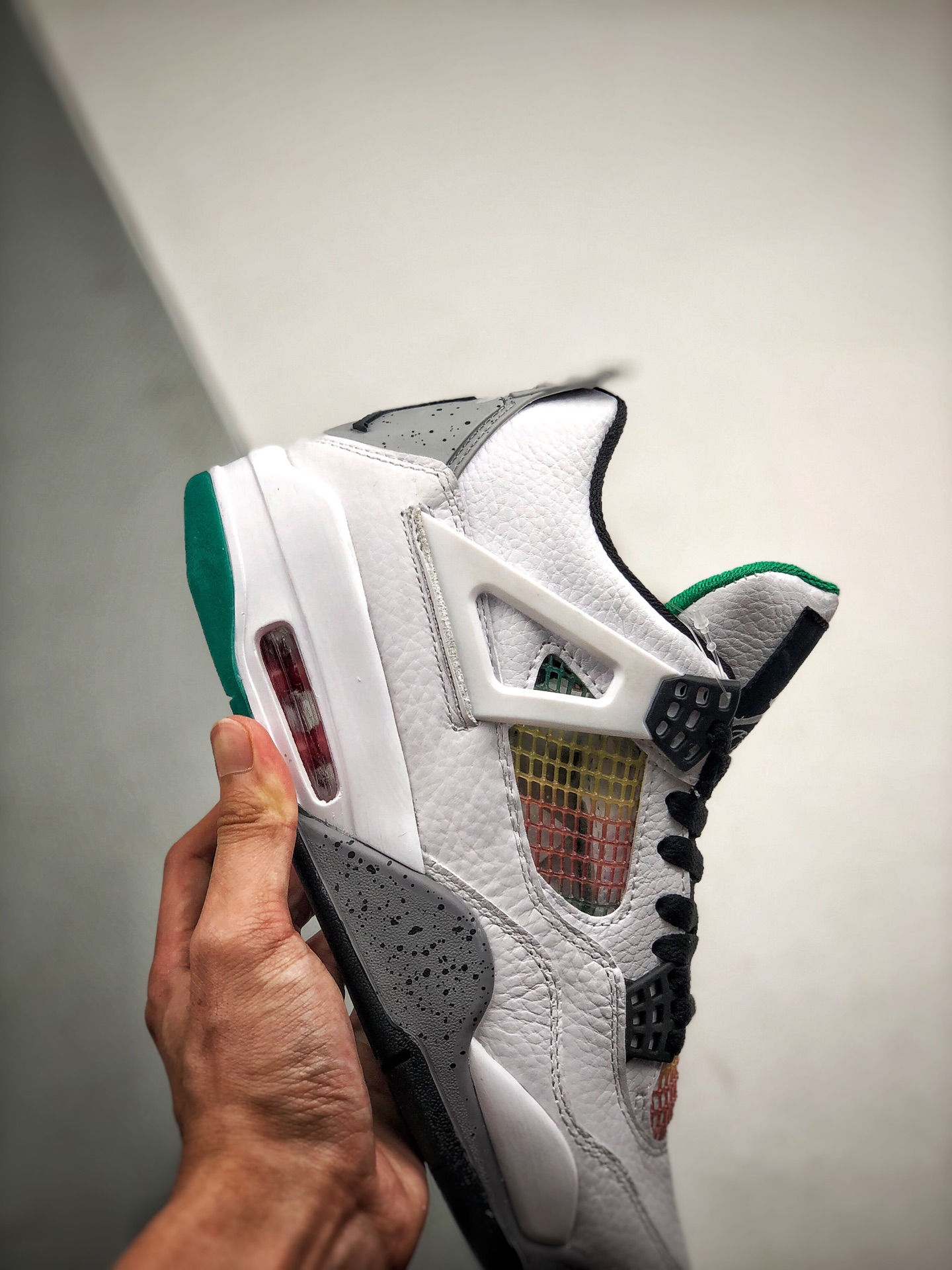 450 Air Jordan 4 “Mushroom”  白彩虹 货号：AQ9129-100