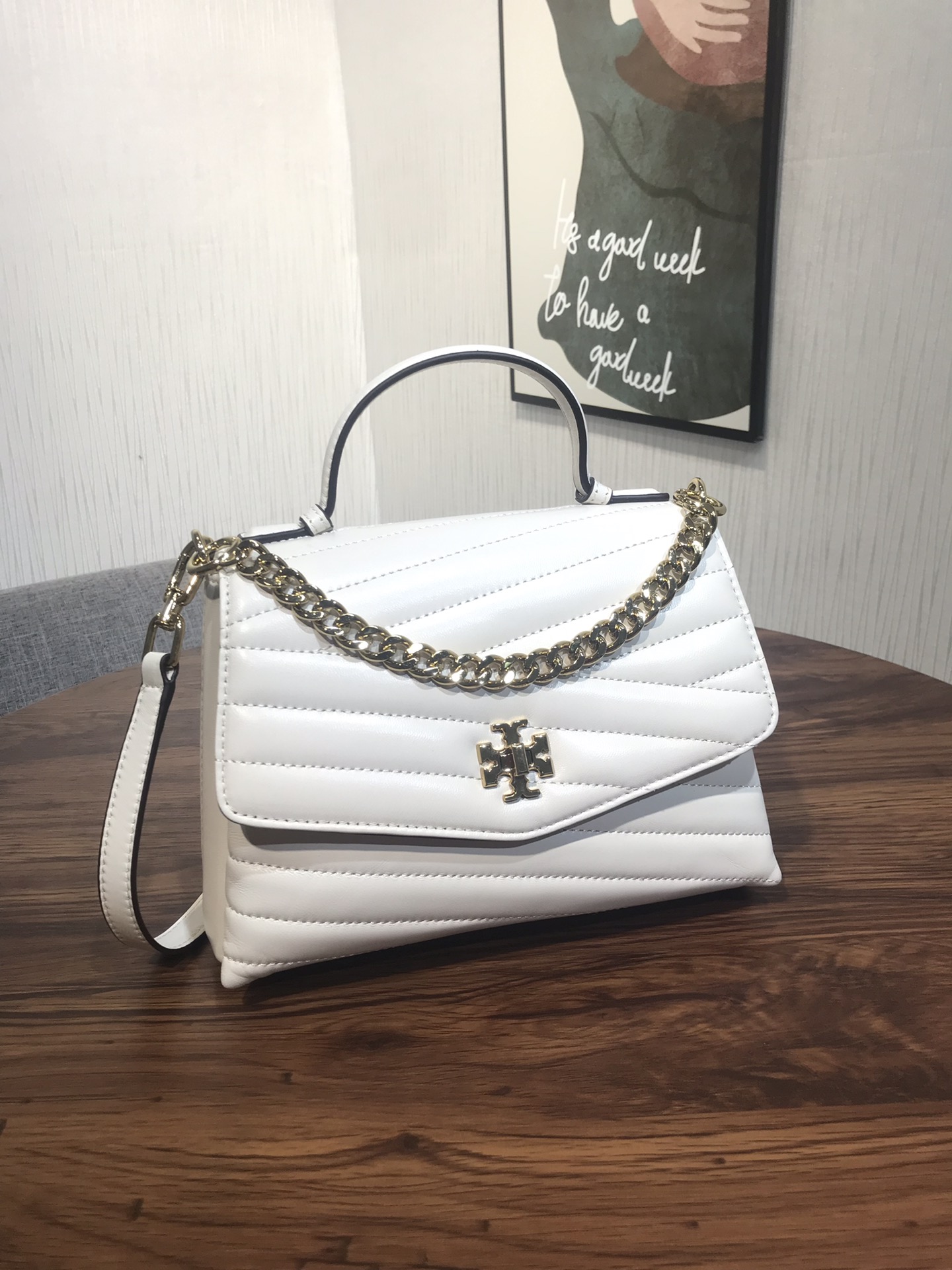 Tory Burch TB KIRA CHEVRON TOP-HANDLE