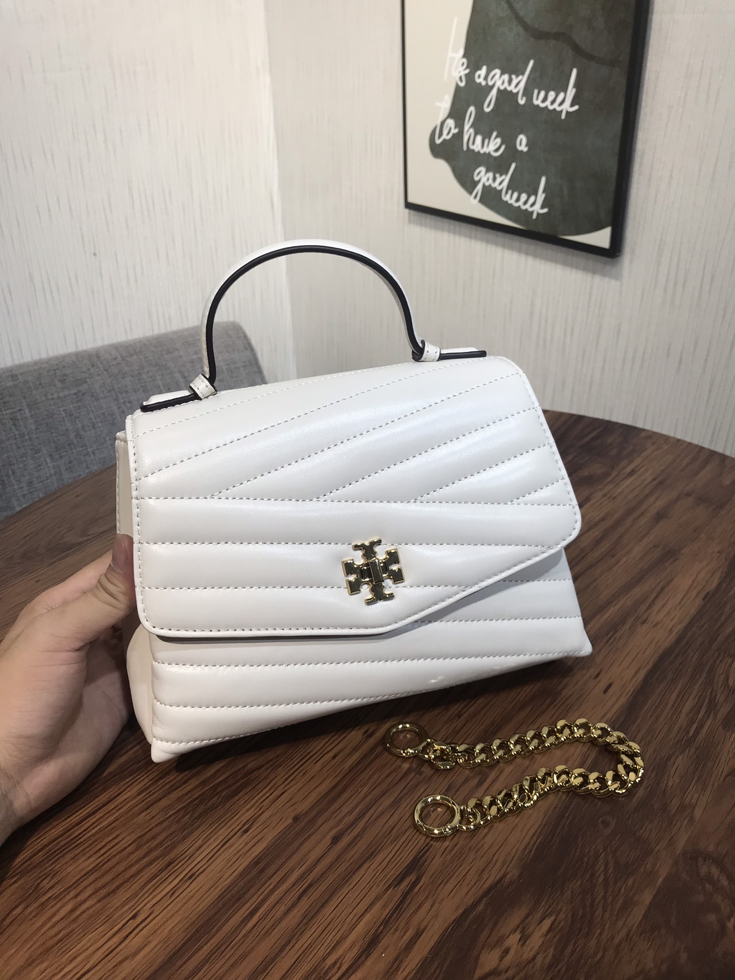 Tory Burch TB KIRA CHEVRON TOP-HANDLE