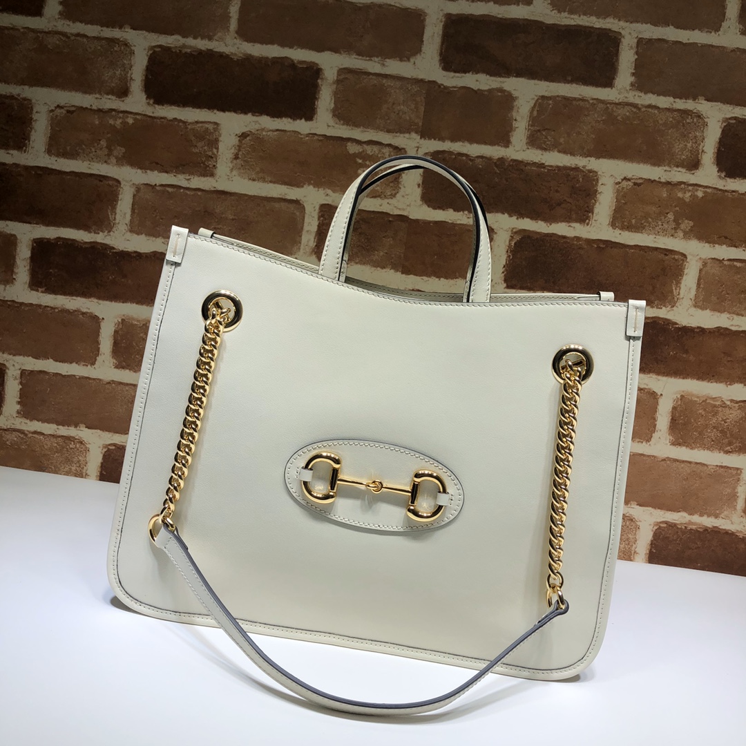 GUCCI古驰马衔扣1955系列中号托特包621144