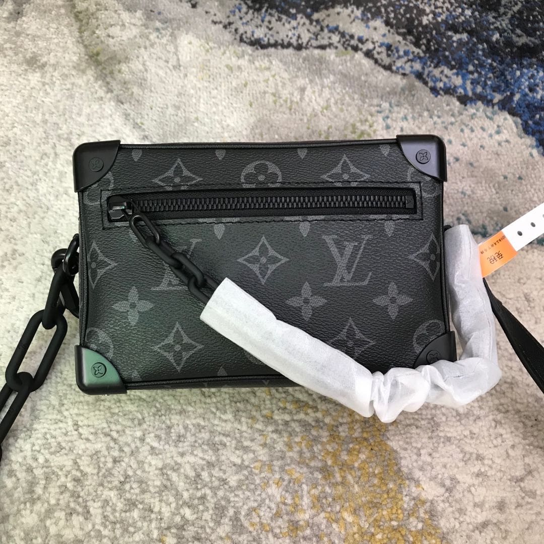 Louis Vuitton LV Soft Trunk Bags Handbags Black Monogram Canvas Resin Spring/Summer Collection Chains M44735