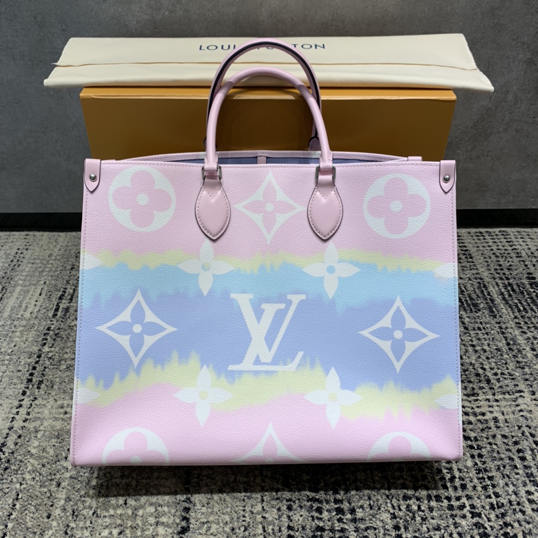 Louis Vuitton LV Onthego Tote Bags Pink Summer Collection Fashion Casual M45119