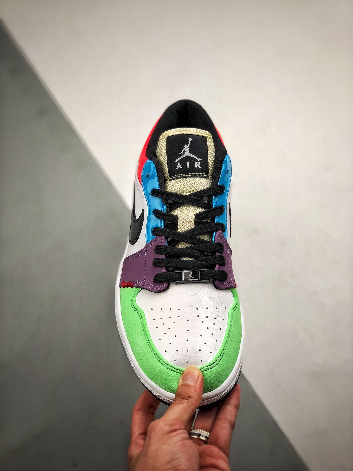 210 Air Jordan 1 Low 彩蛋拼接  头层小牛皮 鞋舌AJ原厂