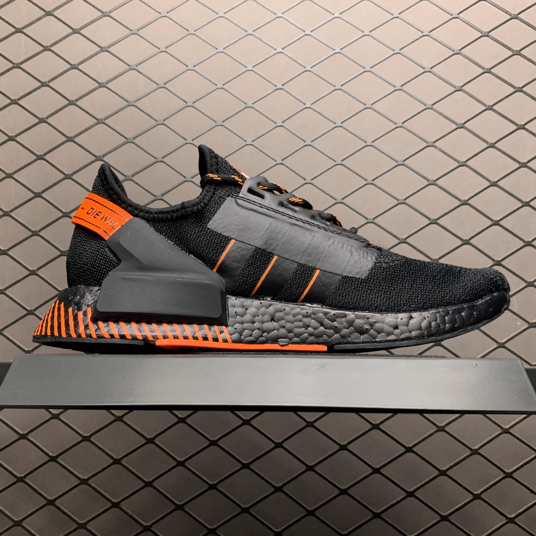 190 Adidas NMD Boost 爆米花超弹中底 FW6411 针织网面休闲跑步鞋