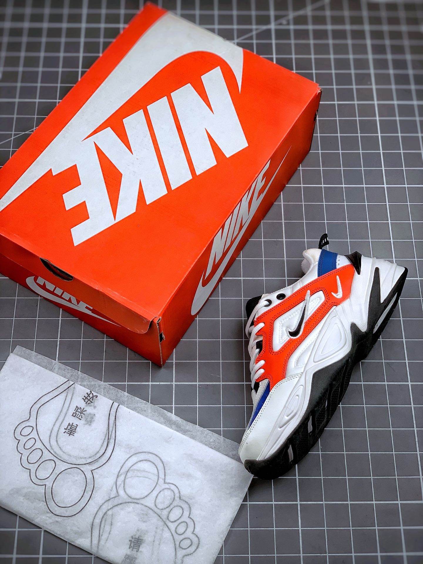 170 Nike M2K Tekno 白蓝红 复古老爹鞋休闲百搭慢跑鞋货号：BV7075-001