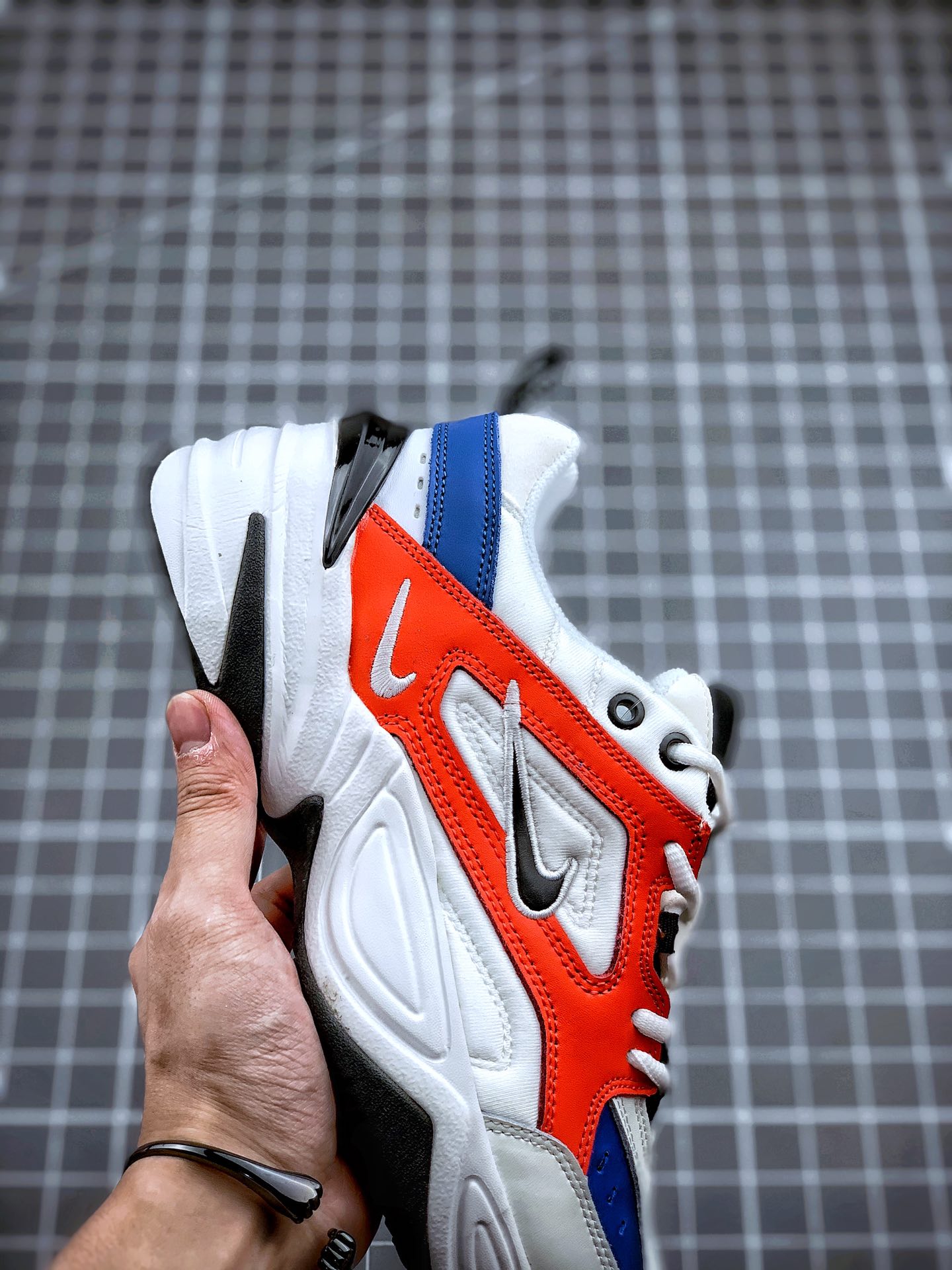 170 Nike M2K Tekno 白蓝红 复古老爹鞋休闲百搭慢跑鞋货号：BV7075-001