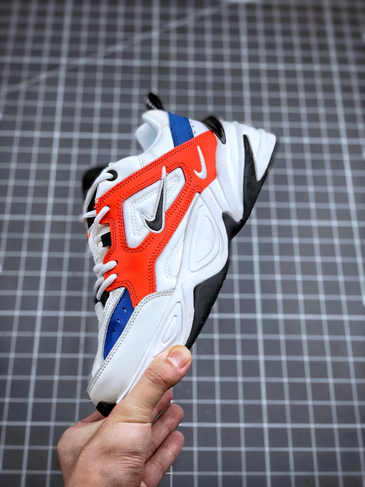170 Nike M2K Tekno 白蓝红 复古老爹鞋休闲百搭慢跑鞋货号：BV7075-001