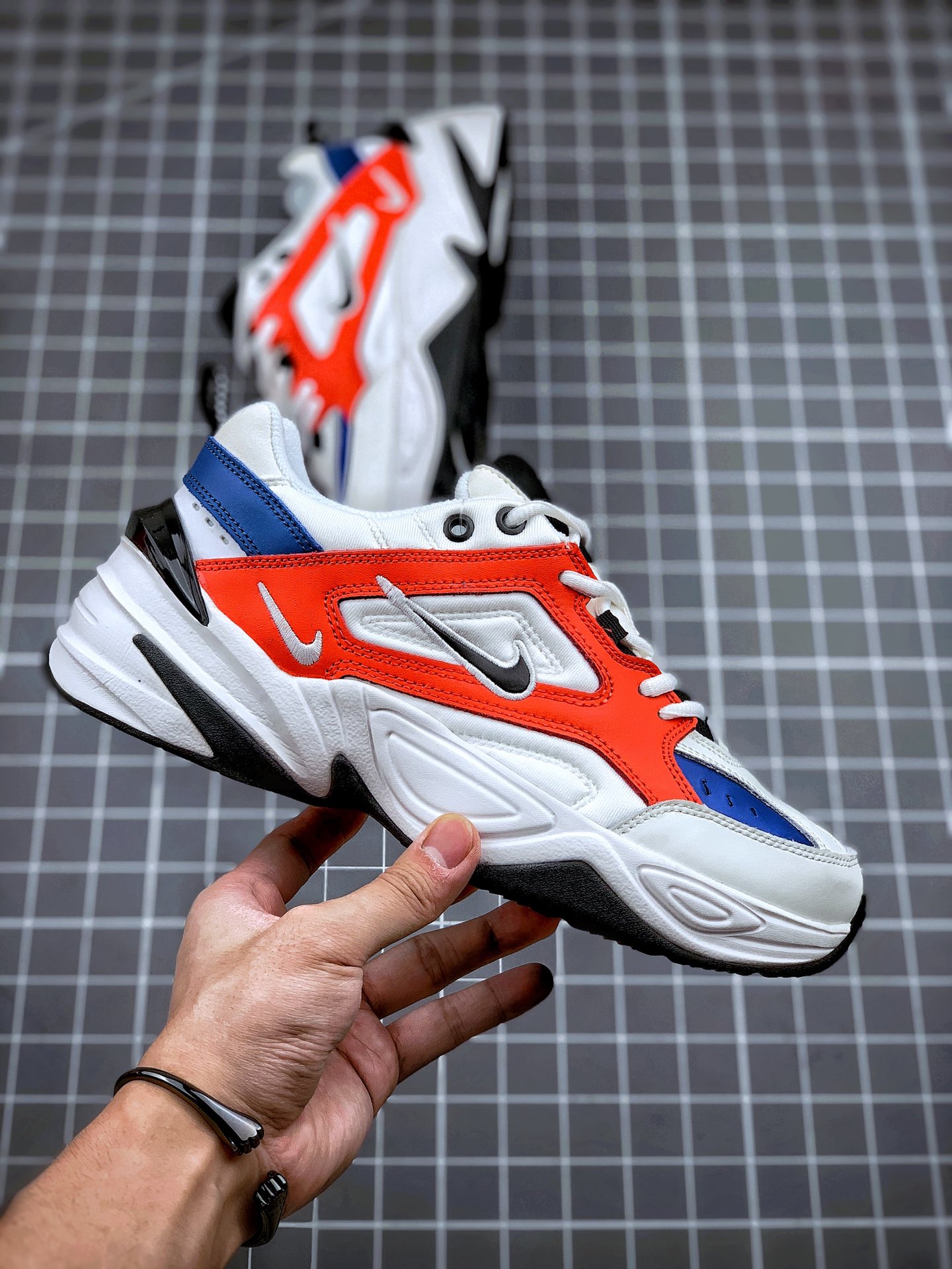 170 Nike M2K Tekno 白蓝红 复古老爹鞋休闲百搭慢跑鞋货号：BV7075-001