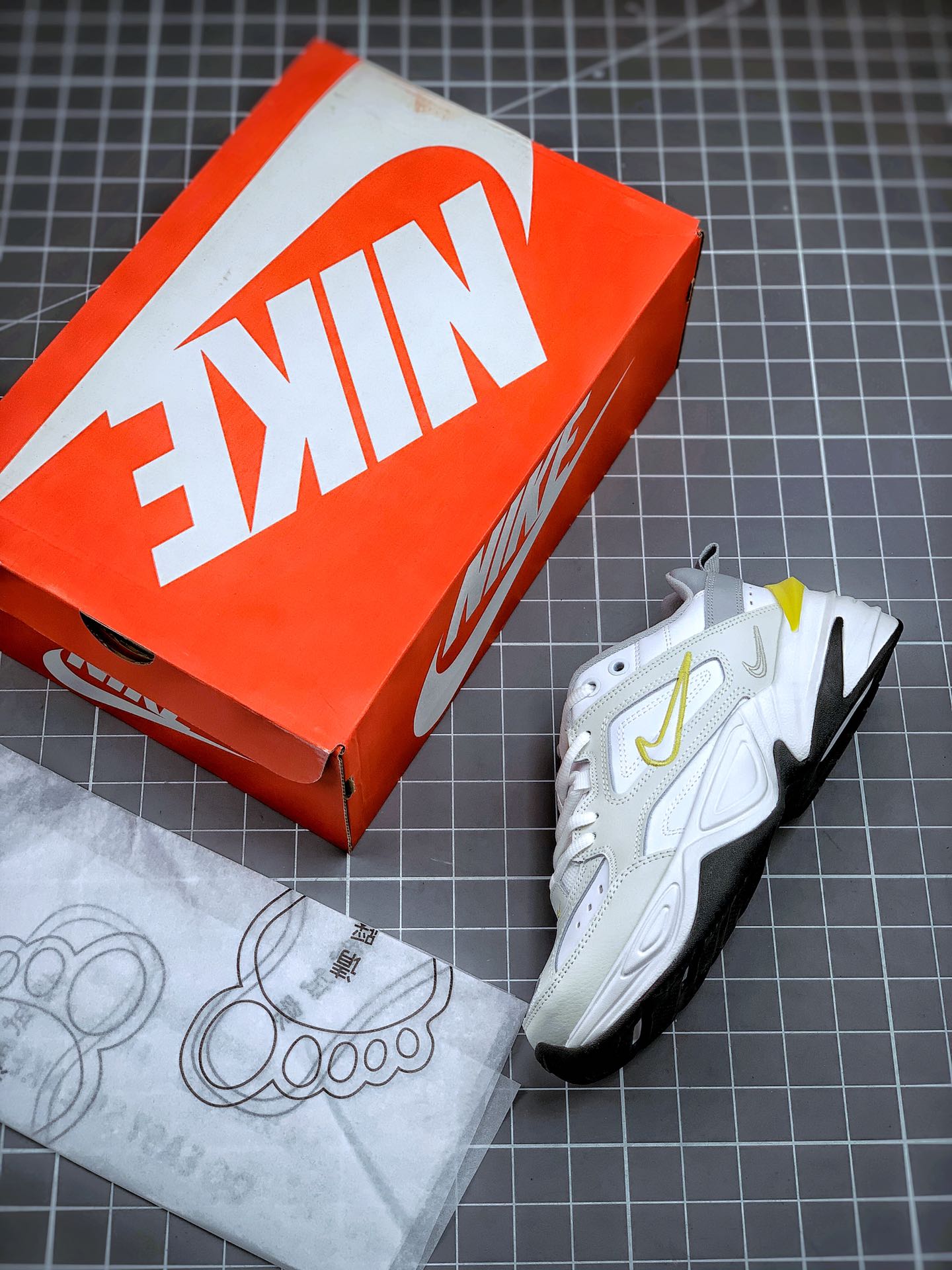 170 Nike M2K Tekno 香蕉黄  复古老爹鞋休闲百搭慢跑鞋货号：AO3108-009