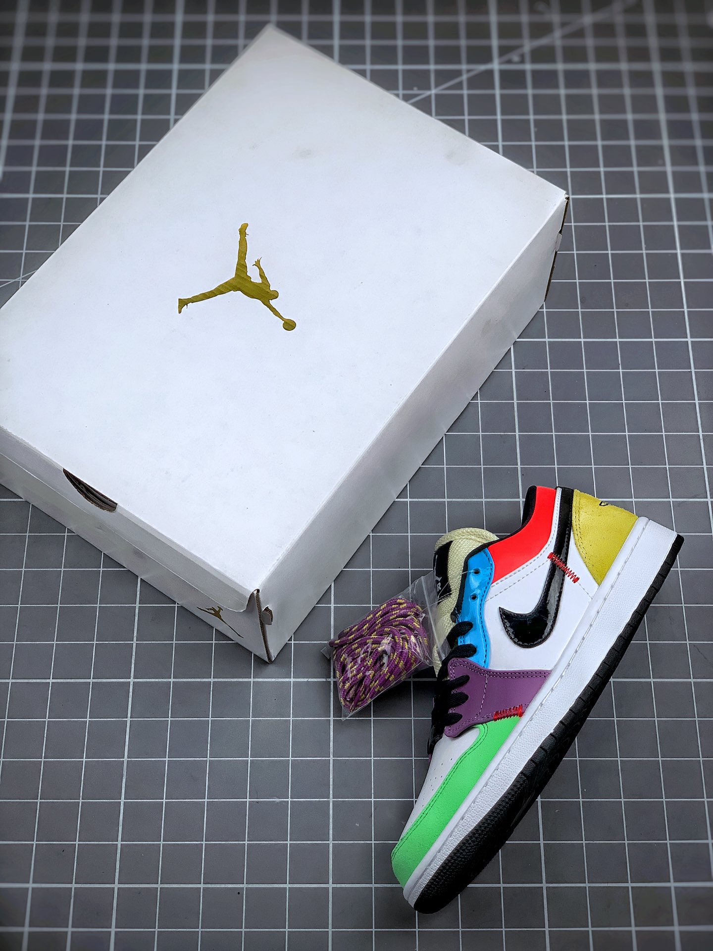 210 Air Jordan 1 Low 彩虹拼接