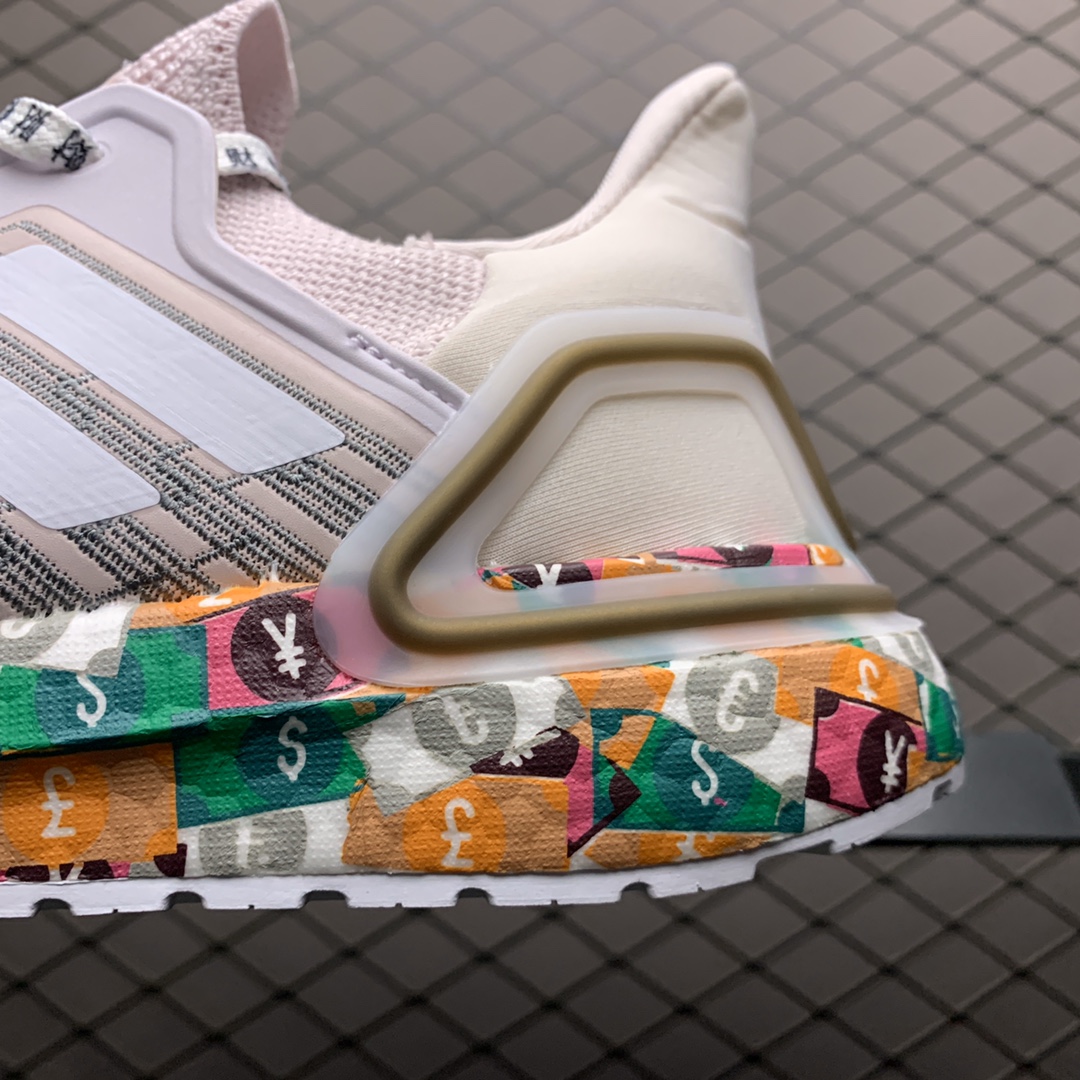 250 Adidas 阿迪达斯 Ultra Boost 20 超弹力爆米花中底休闲跑步鞋 FX8890