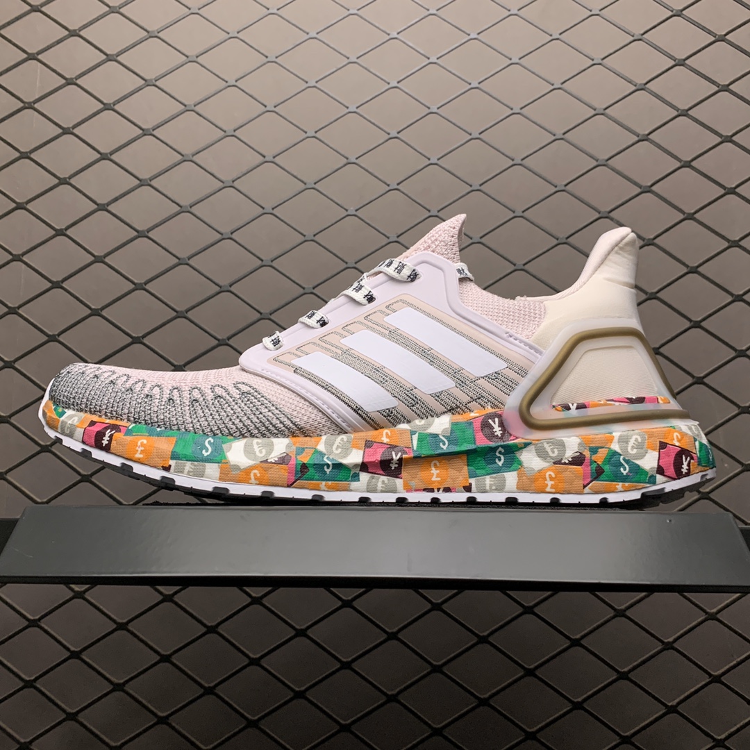 250 Adidas 阿迪达斯 Ultra Boost 20 超弹力爆米花中底休闲跑步鞋 FX8890