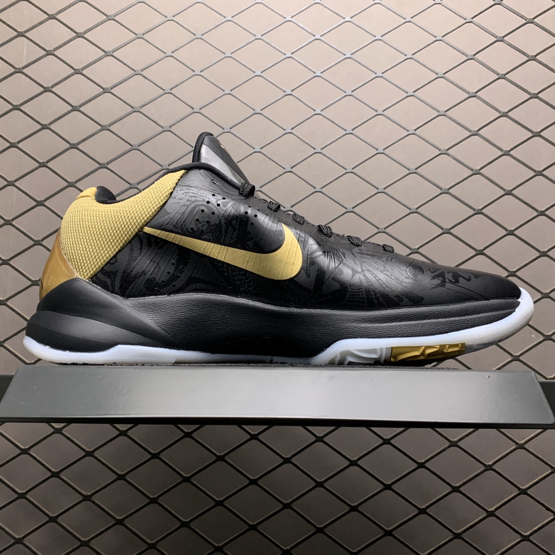 300 纯原版本 Nike Zoom Kobe 5 科比5代 殿堂级情怀配色 黑金大舞台”BIG STAGE” 386429-008 男子实战篮球鞋