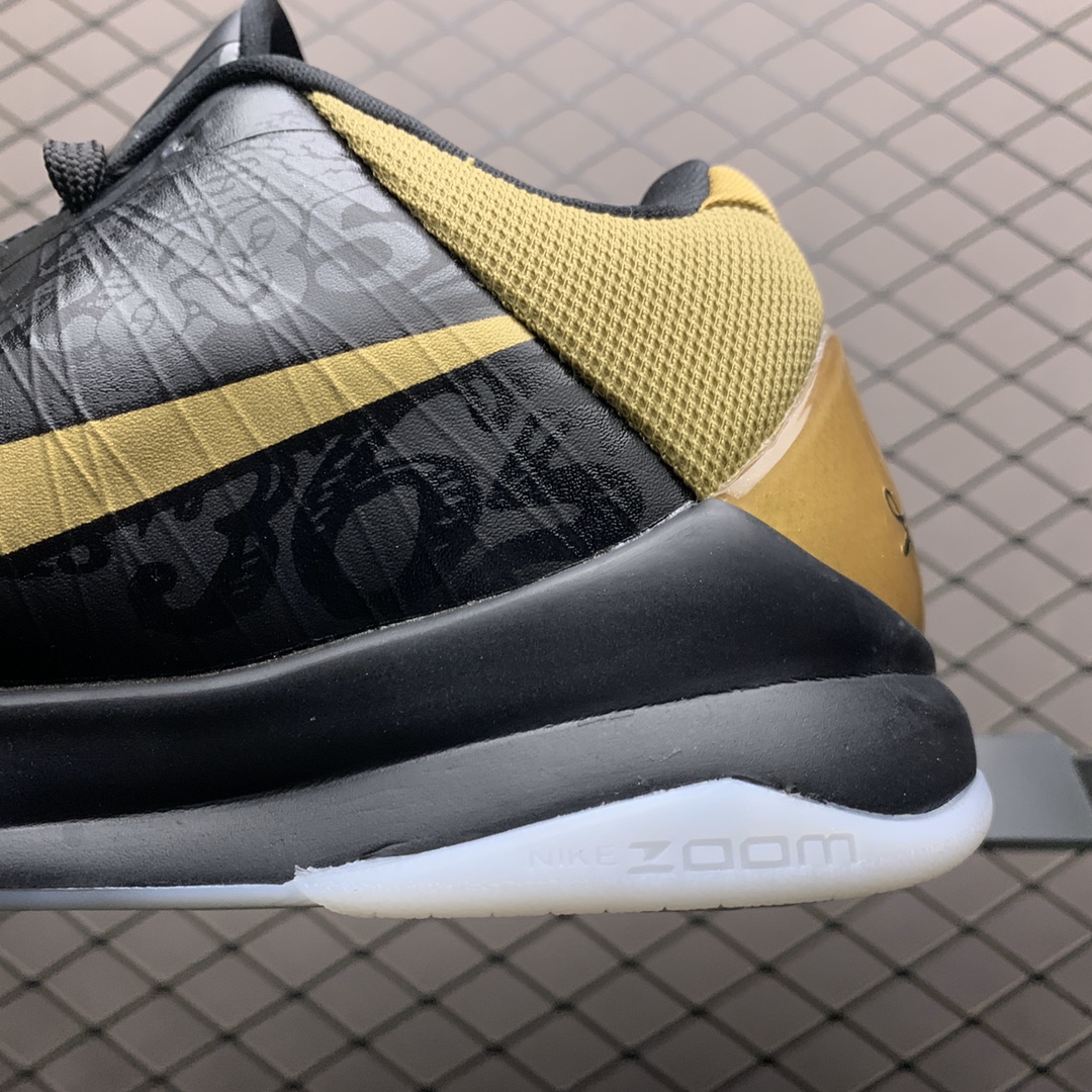 300 纯原版本 Nike Zoom Kobe 5 科比5代 殿堂级情怀配色 黑金大舞台”BIG STAGE” 386429-008 男子实战篮球鞋