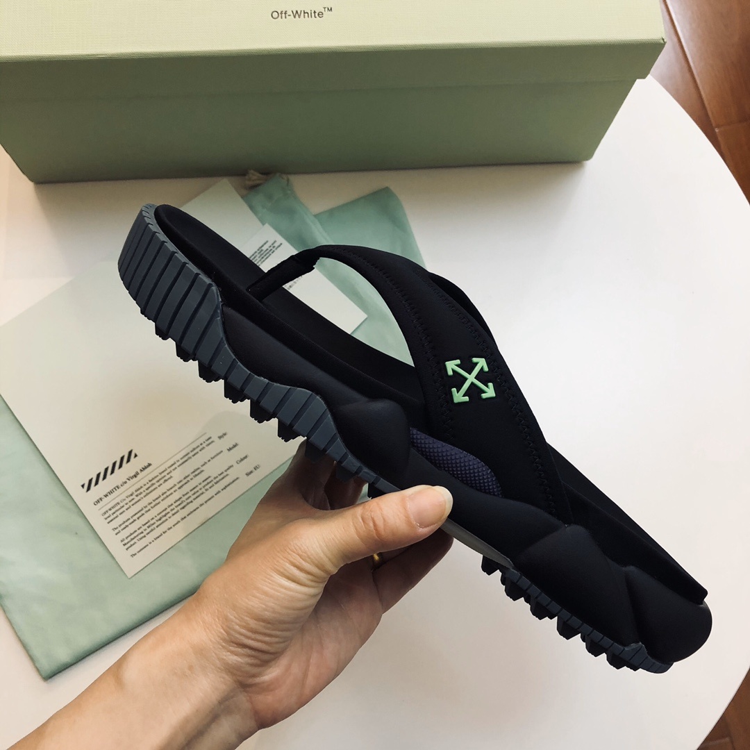 新款offwhite拖鞋高街男神必备