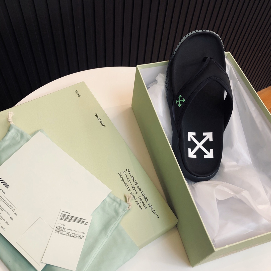 新款offwhite拖鞋高街男神必备