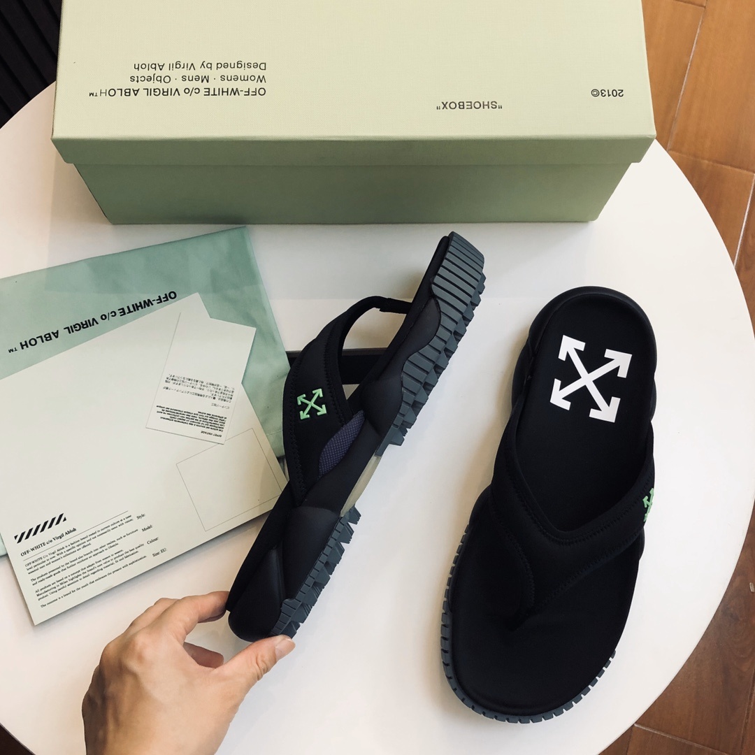 新款offwhite拖鞋高街男神必备