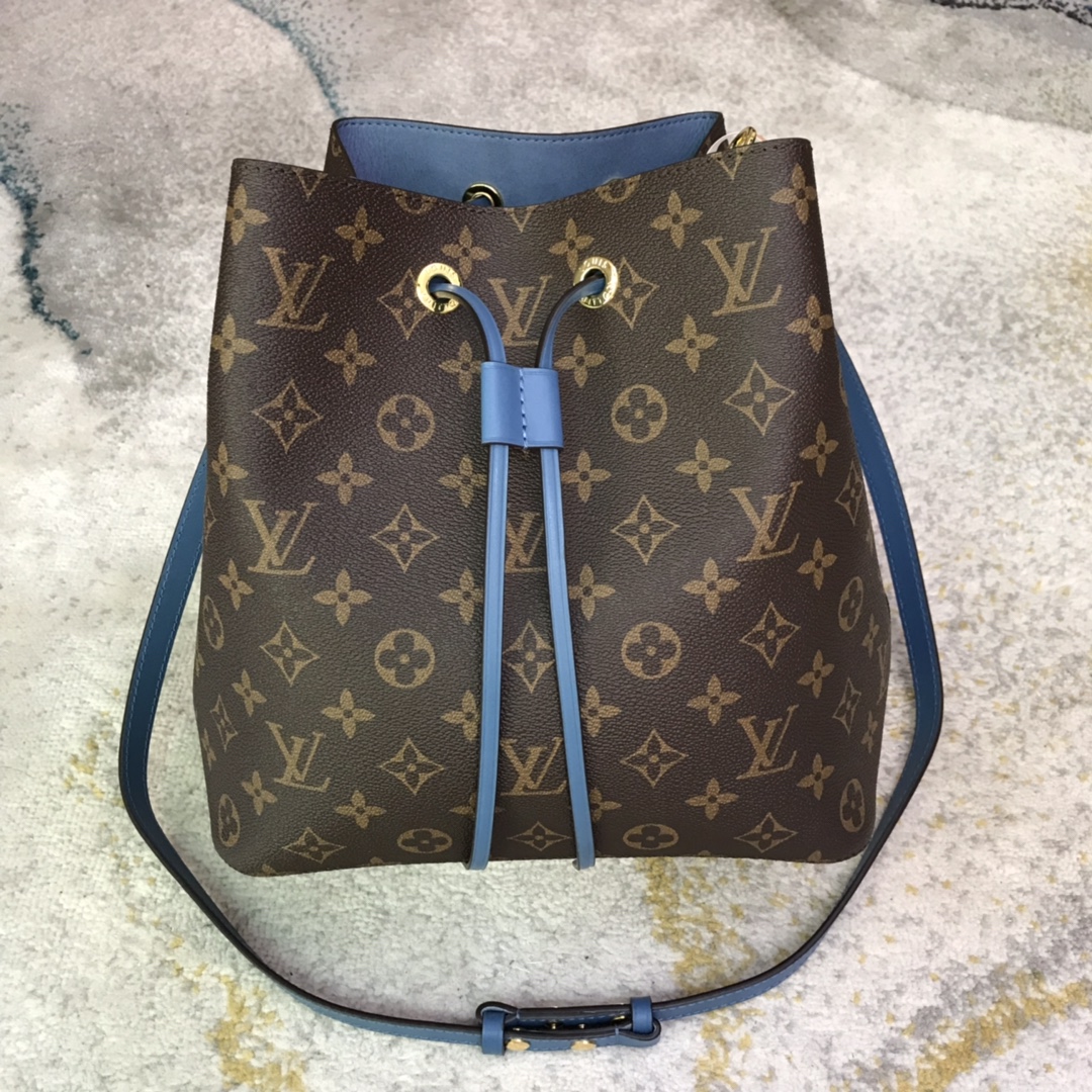 Louis Vuitton LV NeoNoe Handbags Bucket Bags Monogram Canvas Calfskin Cowhide Spring Collection M44022