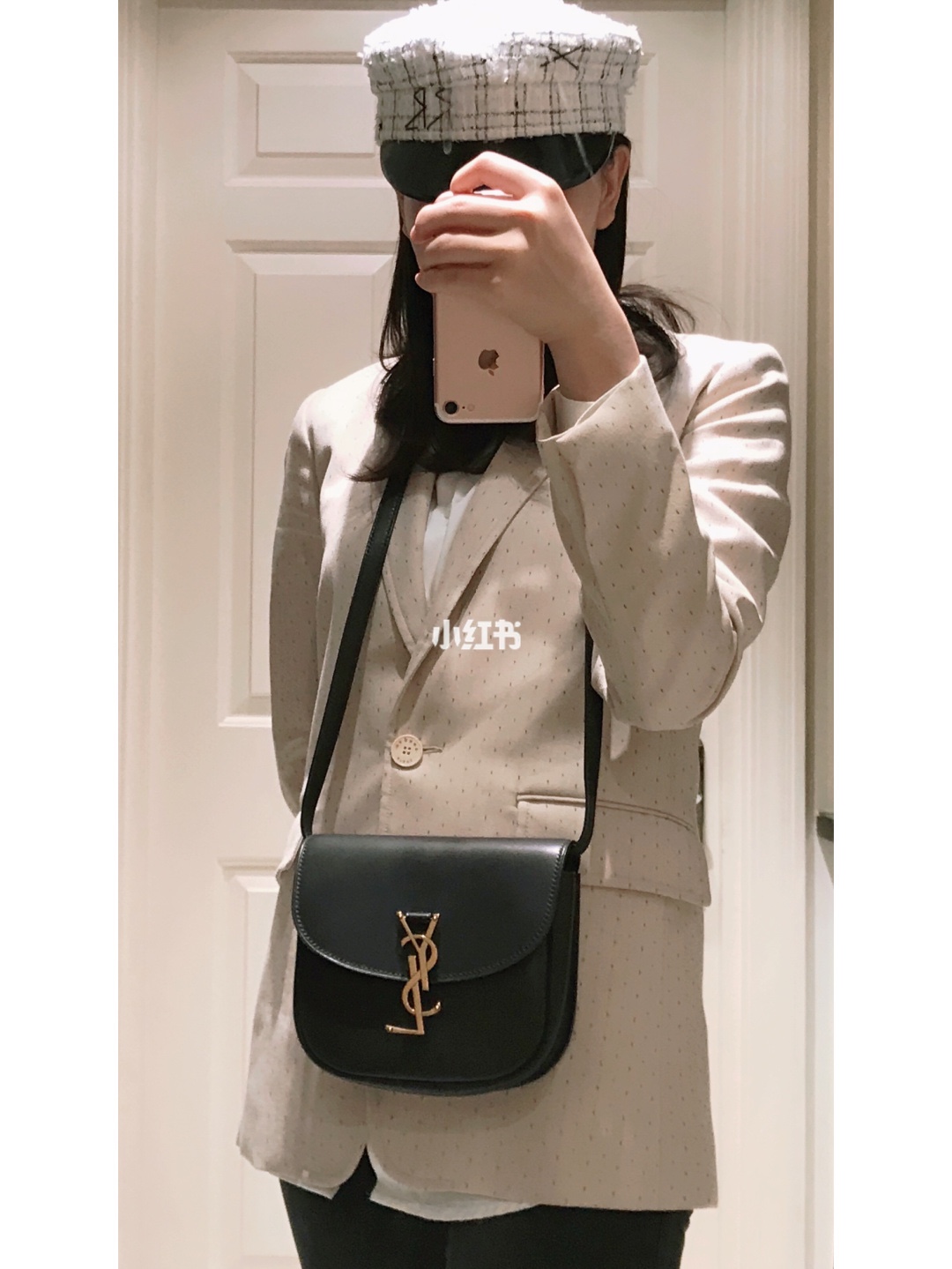 YSL 𝐊𝐚𝐢𝐚 𝐒𝐦𝐚𝐥𝐥 18CM 平纹马鞍包 619740黑色/金扣