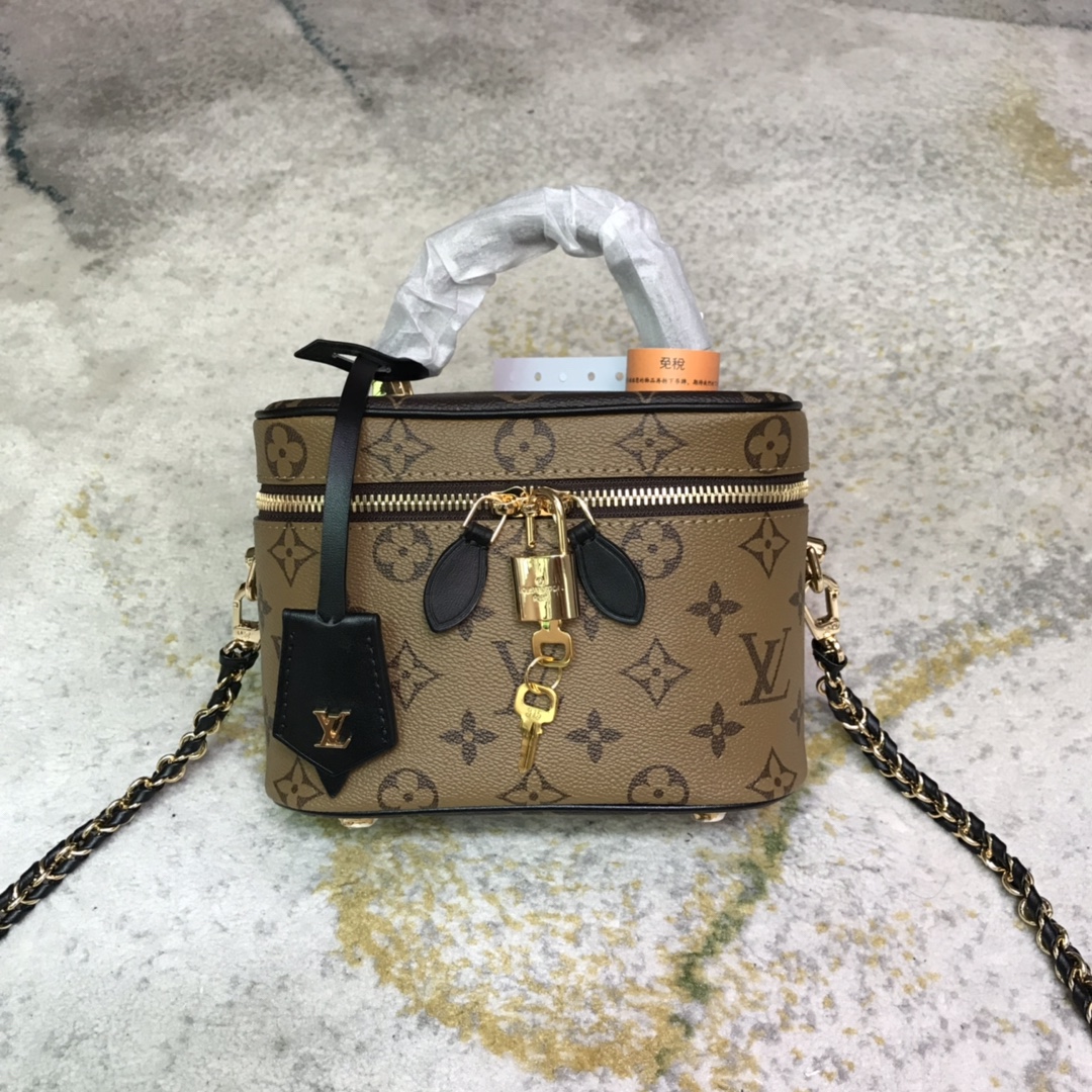 Find replica
 Louis Vuitton Handbags Cosmetic Bags Quality AAA+ Replica
 Yellow Monogram Reverse Canvas Spring/Summer Collection Vanity Chains M45165