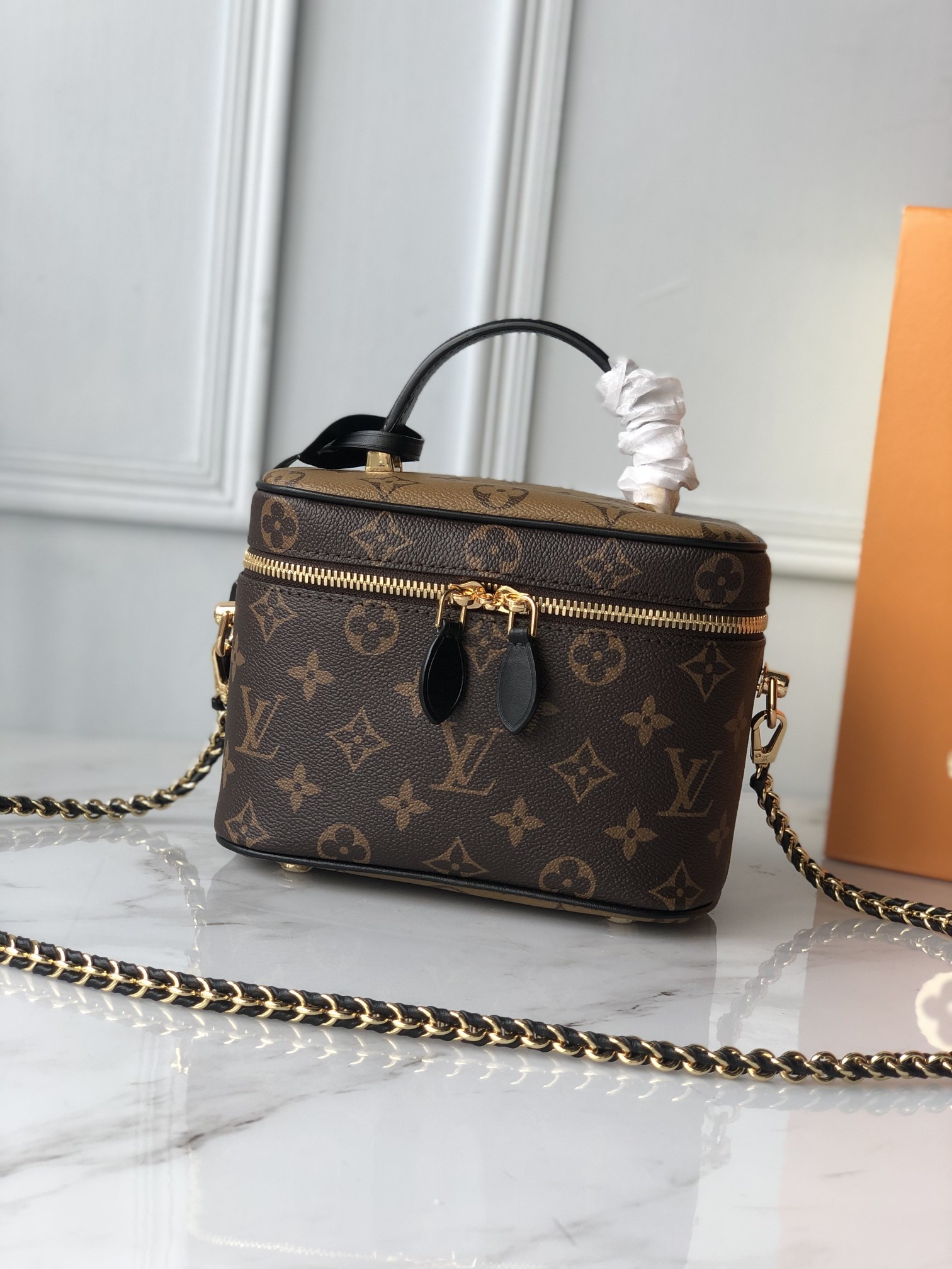 Where to find best
 Louis Vuitton Best
 Handbags Cosmetic Bags Monogram Reverse Canvas Spring/Summer Collection Chains