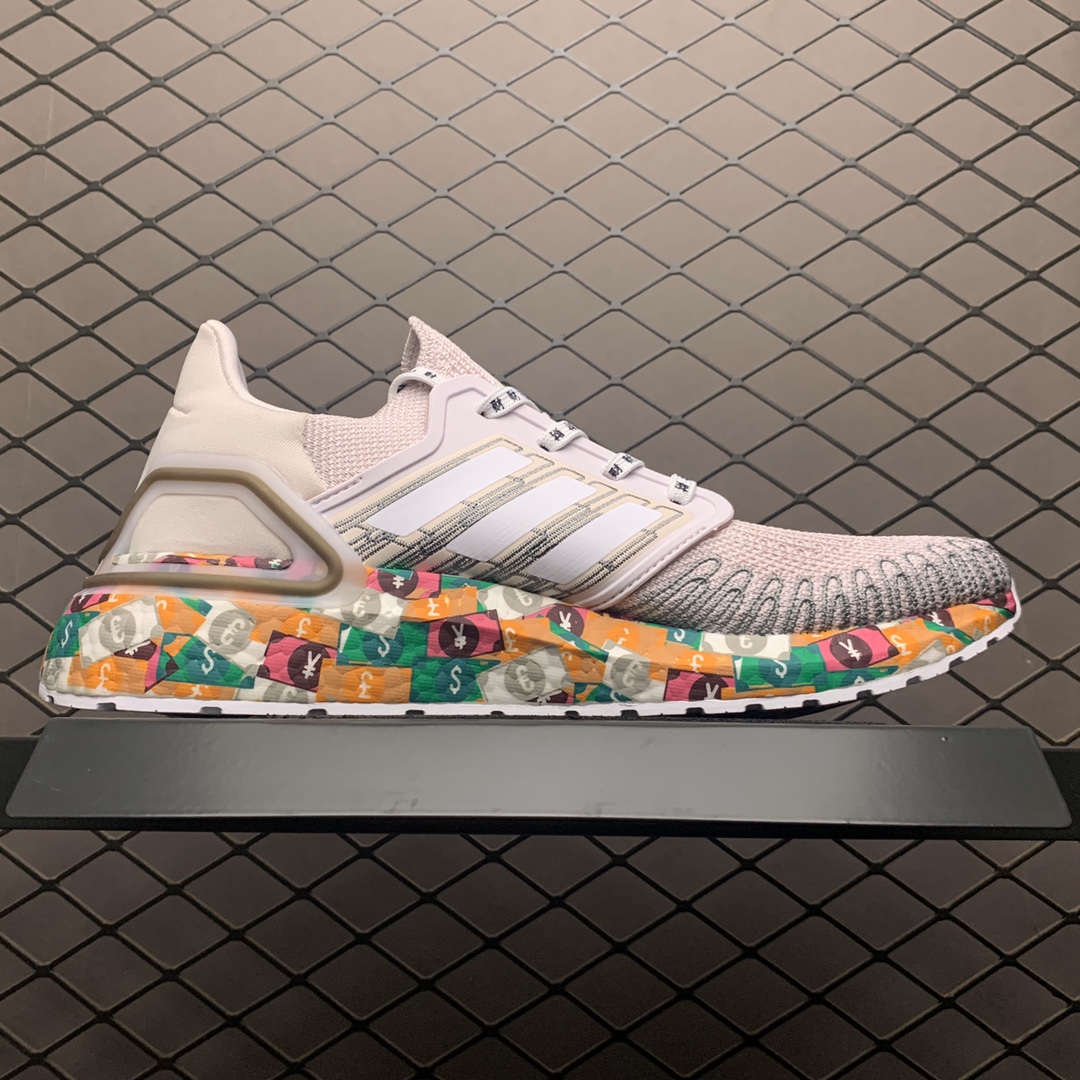 230 新版本 Adidas 阿迪达斯 Ultra Boost 20 超弹力爆米花中底休闲跑步鞋 FX8890