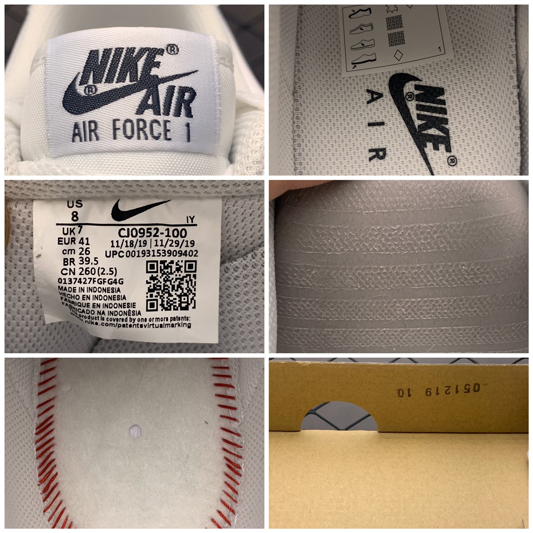 290 纯原版本 Nike Air Force 1 '07 AN20 空军一号 全白低帮休闲运动板鞋 CJ0952-100