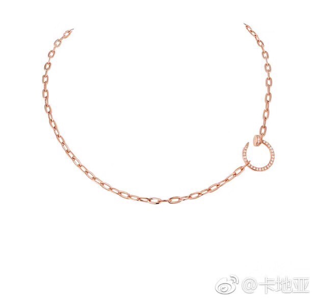 Cartier Joyas Collar Rosas Oro rosa Trabajo abierto Cadena