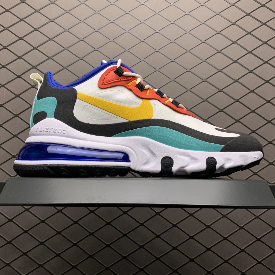 130  Nike Max 270 React 混合科技 半掌气垫跑步鞋 AO4971-002