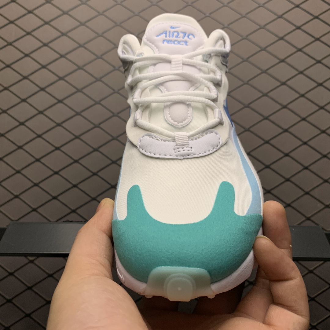 130  Nike Max 270 React 混合科技 半掌气垫跑步鞋 AT6174-102