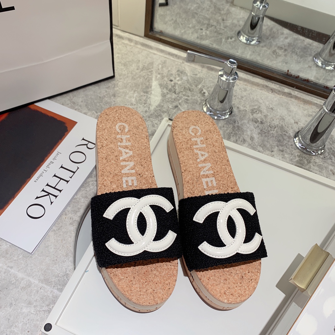 Chanel Shoes Slippers Gauze Genuine Leather Sheepskin Spring Collection