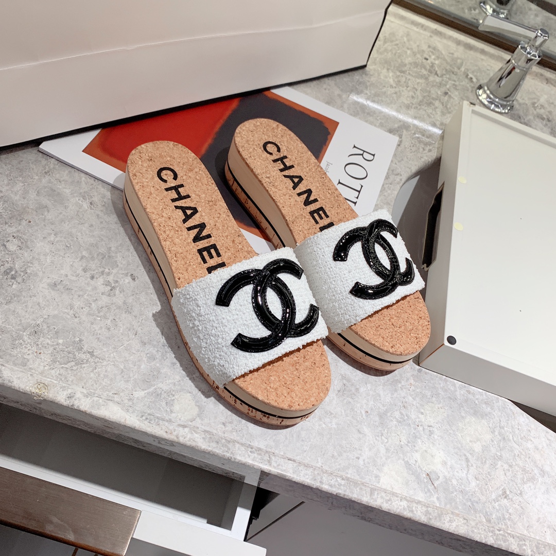 Chanel Shoes Slippers Gauze Genuine Leather Sheepskin Spring Collection
