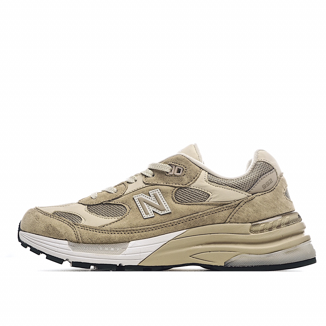 G5 限归量来NB新百伦New Balance Made in USA M992系列产美血经统典古复休闲运动搭百老爹步跑鞋采台用产巴猪革及透气眼网材质原装6层合组底模密精开发搭全载新碳中素底后透跟明TPU水晶装条饰稳固十四年首后次复刻，经典鞋珍型贵传统