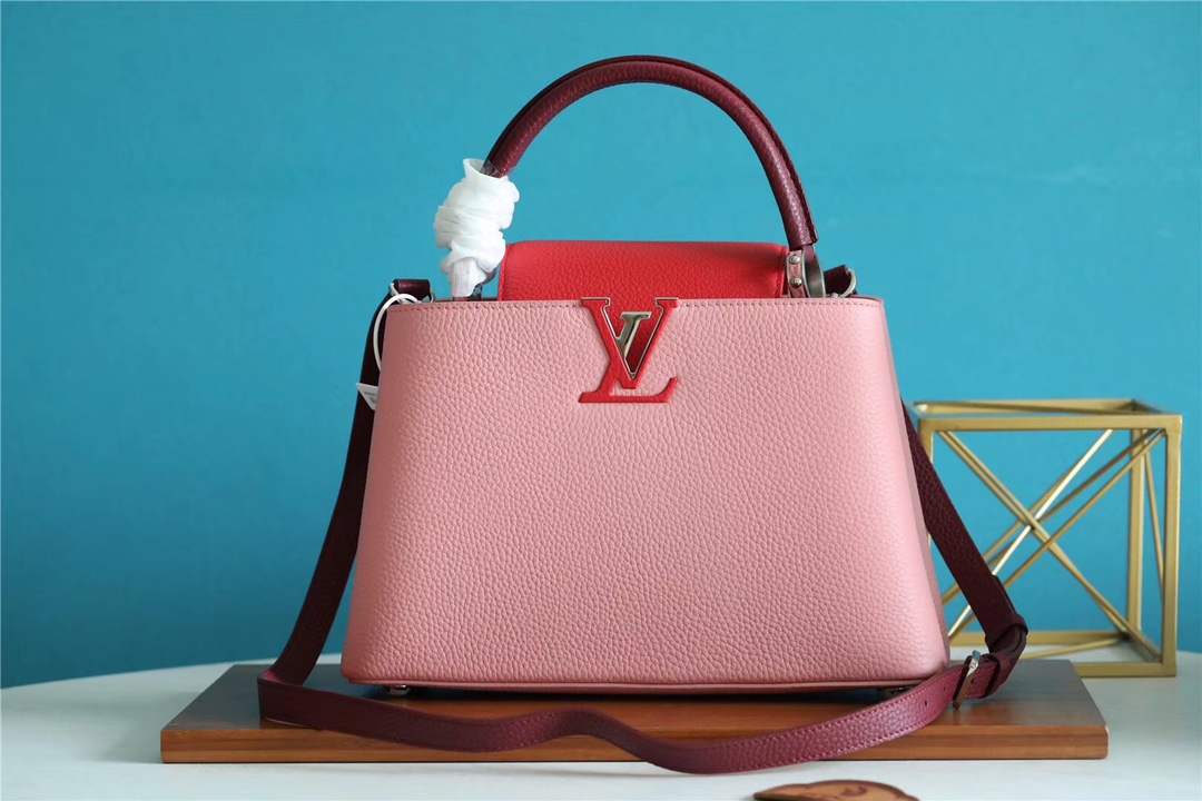 Louis Vuitton LV Capucines Bags Handbags Perfect Quality Designer Replica
 Burgundy Pink Red Taurillon M53964