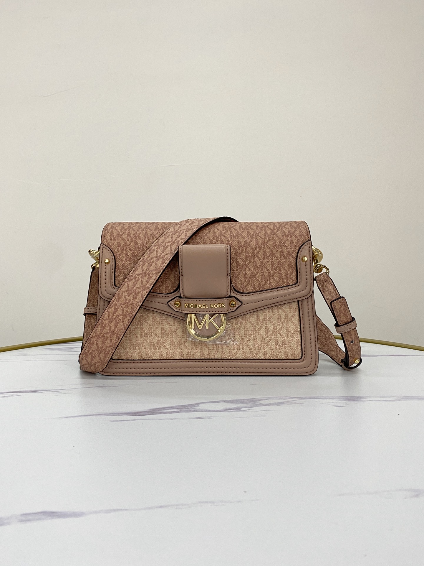 Michael Kors ～mk Jessie 女士单肩包，2020最新拼色老花酒神包