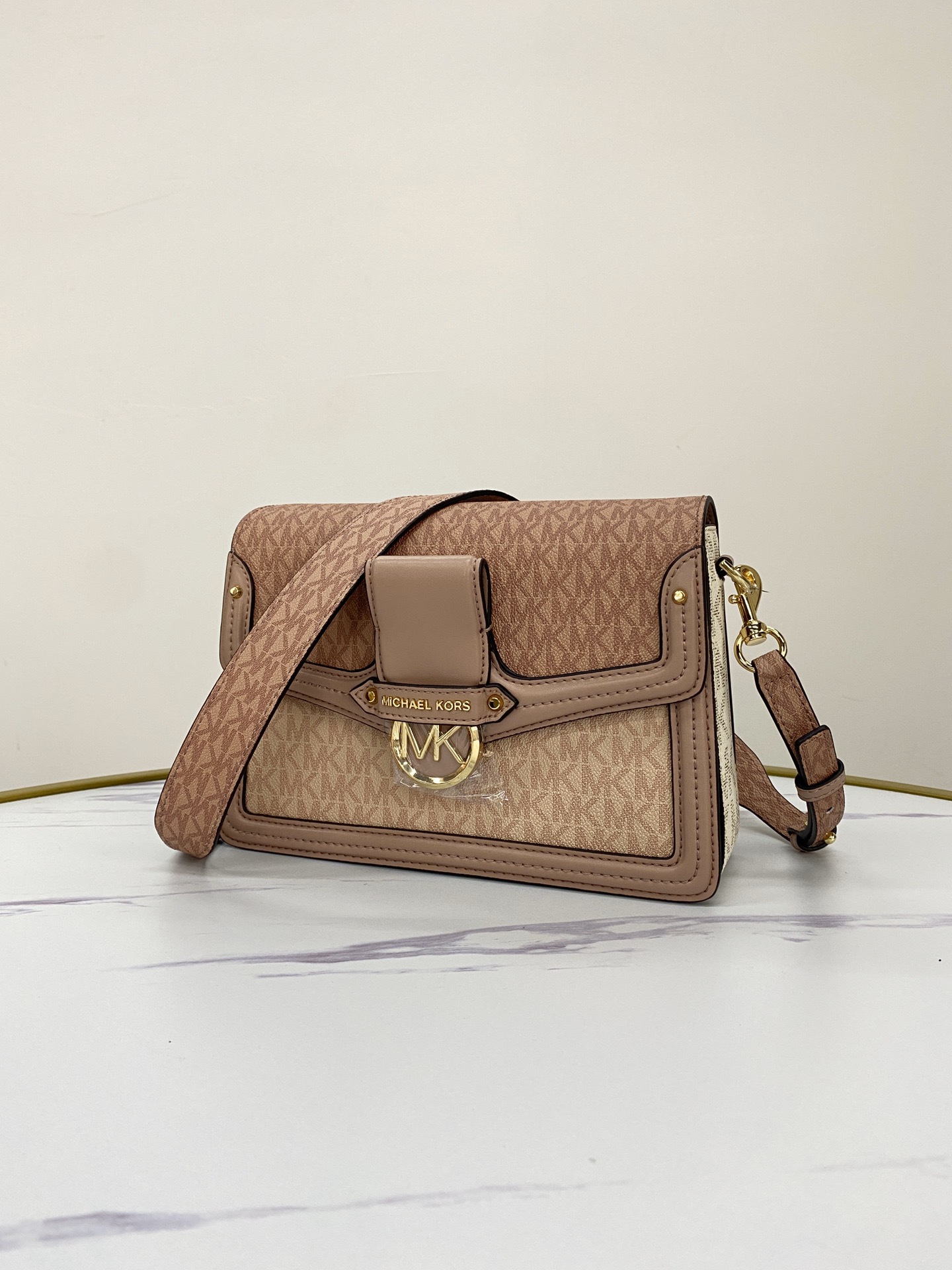 Michael Kors ～mk Jessie 女士单肩包，2020最新拼色老花酒神包