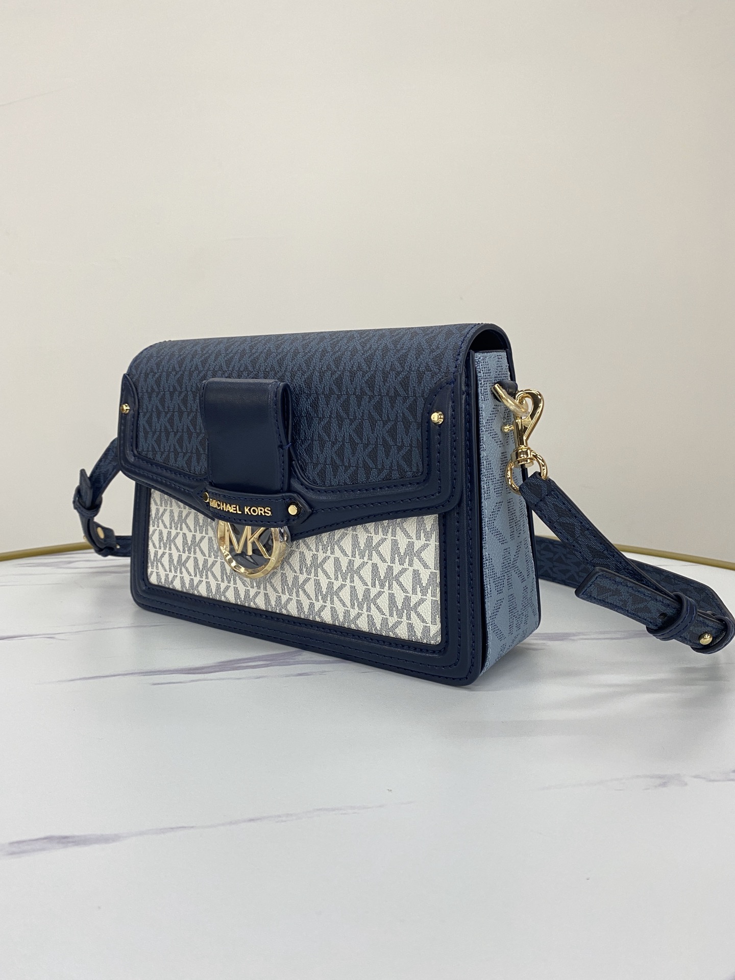 Michael Kors ～mk Jessie 女士单肩包，2020最新拼色老花酒神包