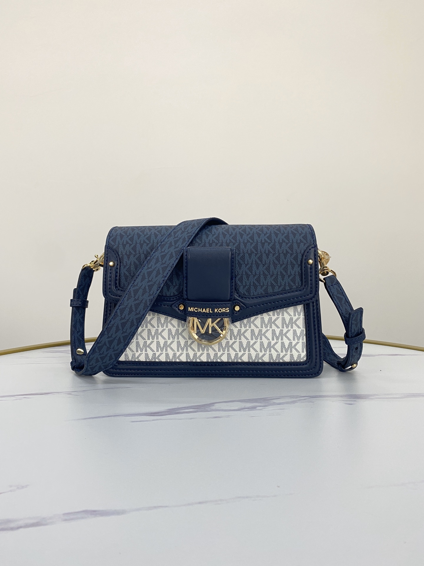 Michael Kors ～mk Jessie 女士单肩包，2020最新拼色老花酒神包