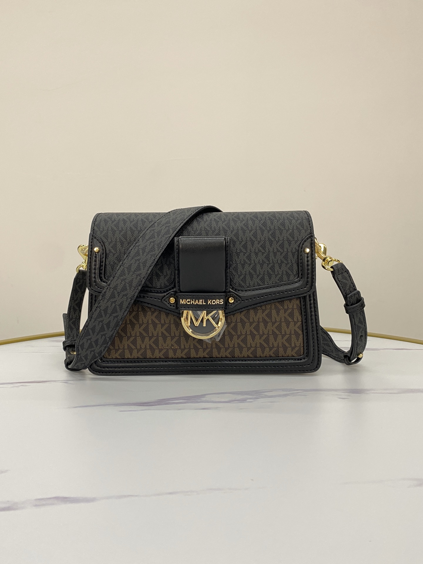 Michael Kors ～mk Jessie 女士单肩包，2020最新拼色老花酒神包
