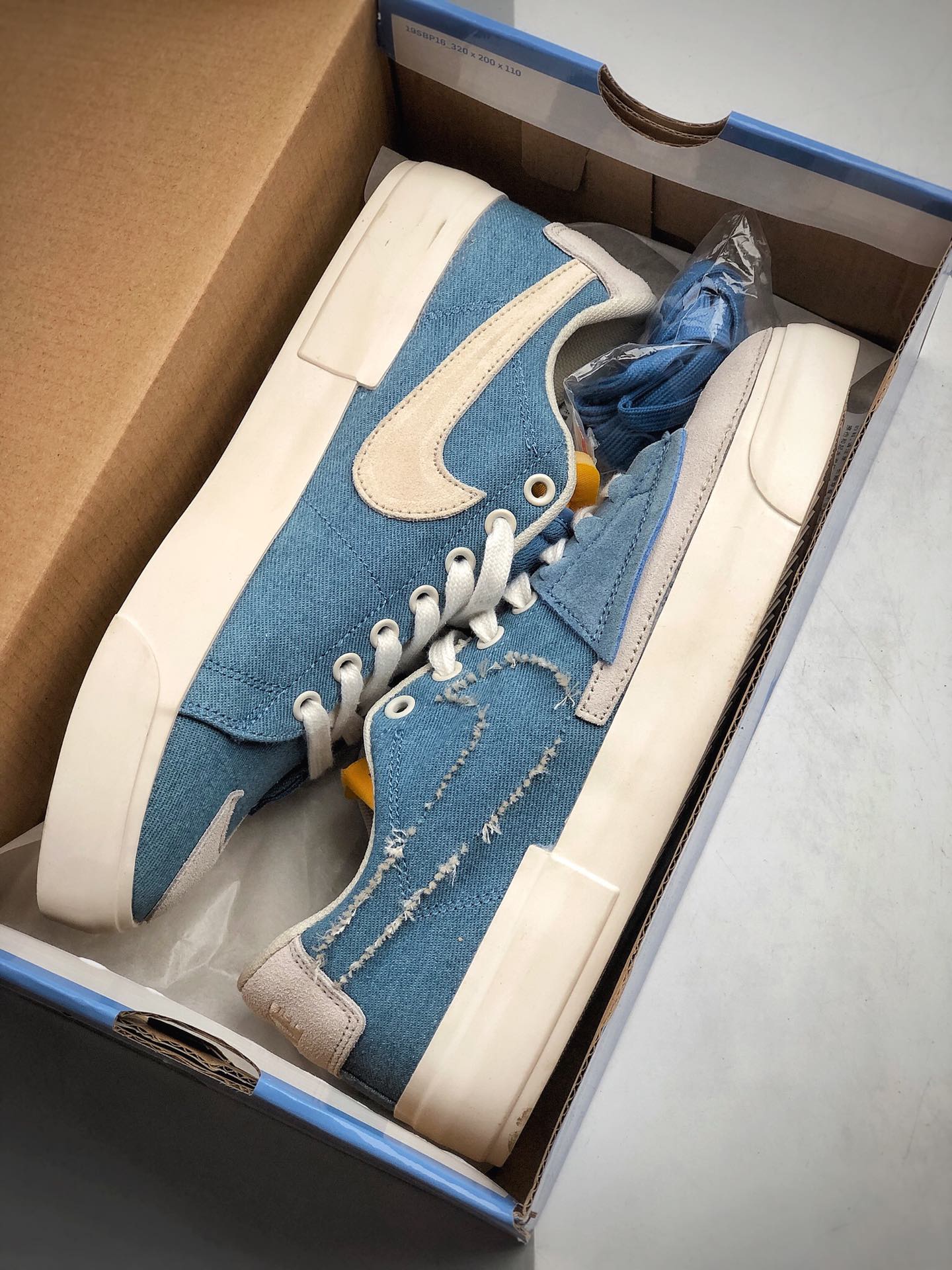 250  Nike SB zoom Blaze Edge“雾霾蓝勾拆线勾” ”hack pack”解构补丁开拓者货号：CL3833-410