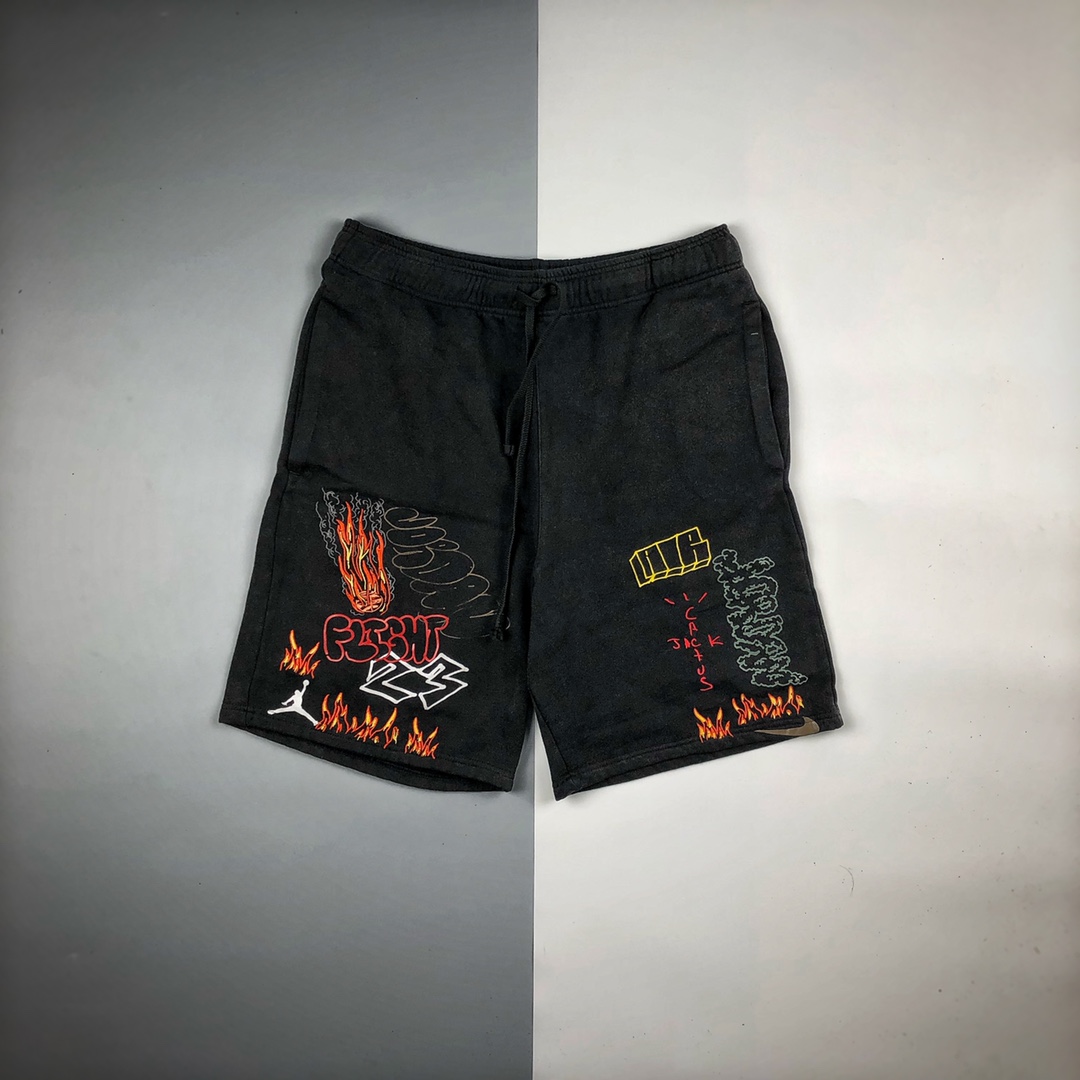 Admite pago contra reembolso Pantalón corto Air Jordan Travis Scott con logo de gancho invertido, bordado, es…