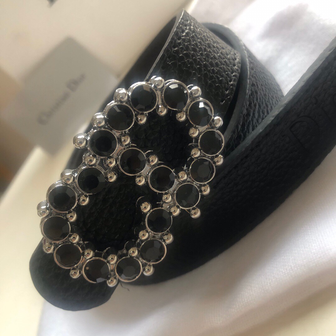 p30 dior 新款镶钻真皮 cd腰带女酷ins装饰 网红同款 时尚百搭