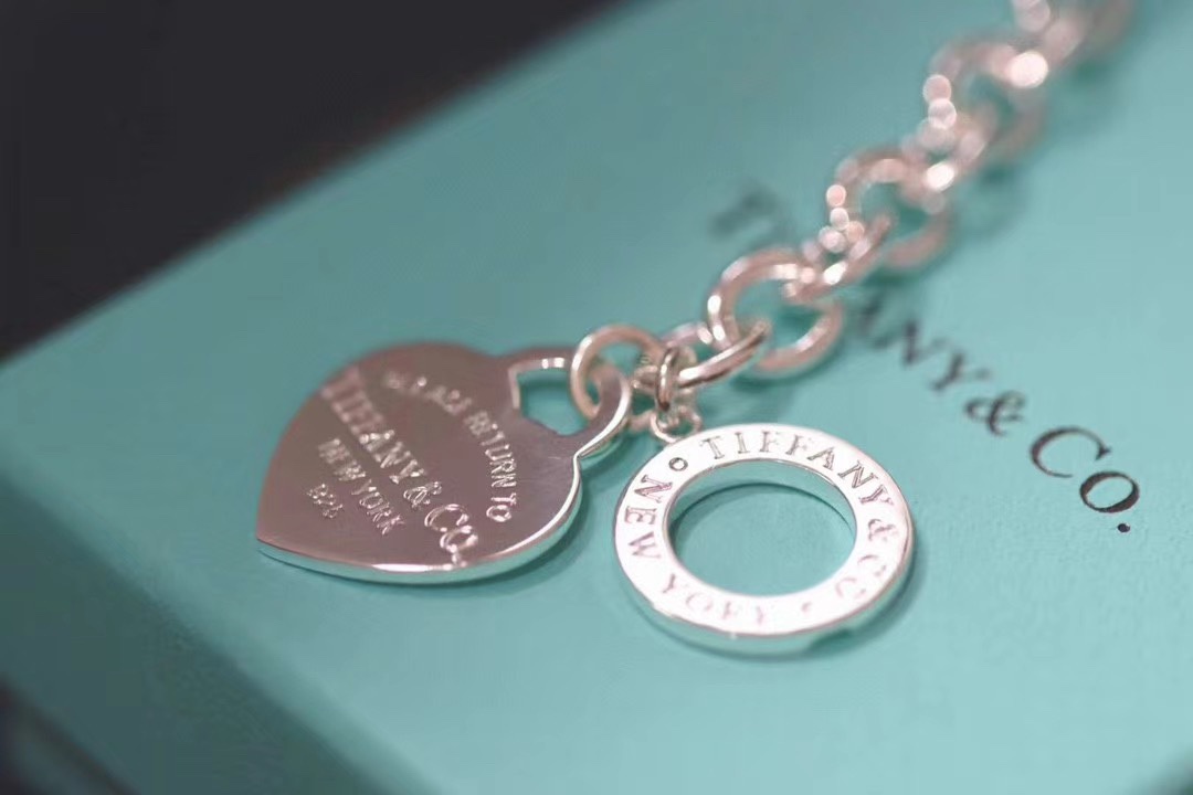Tiffany & Co. Tiffany&Co. Heart Tag吊饰针扣粗手链