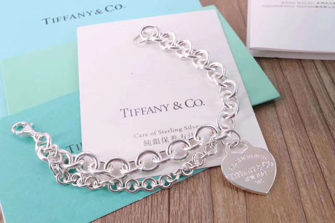 Tiffany & Co. Tiffany&Co. 纯银 龙虾扣双层粗手链