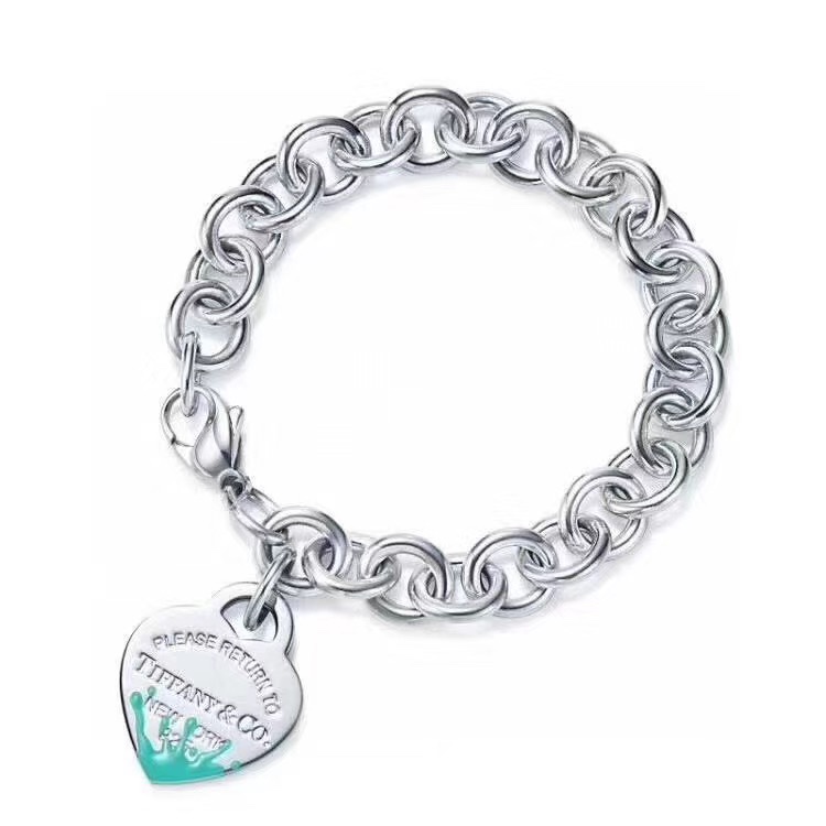 Tiffany & Co. 蒂芙尼Tiffany & Co. 珐琅心型泼墨手链