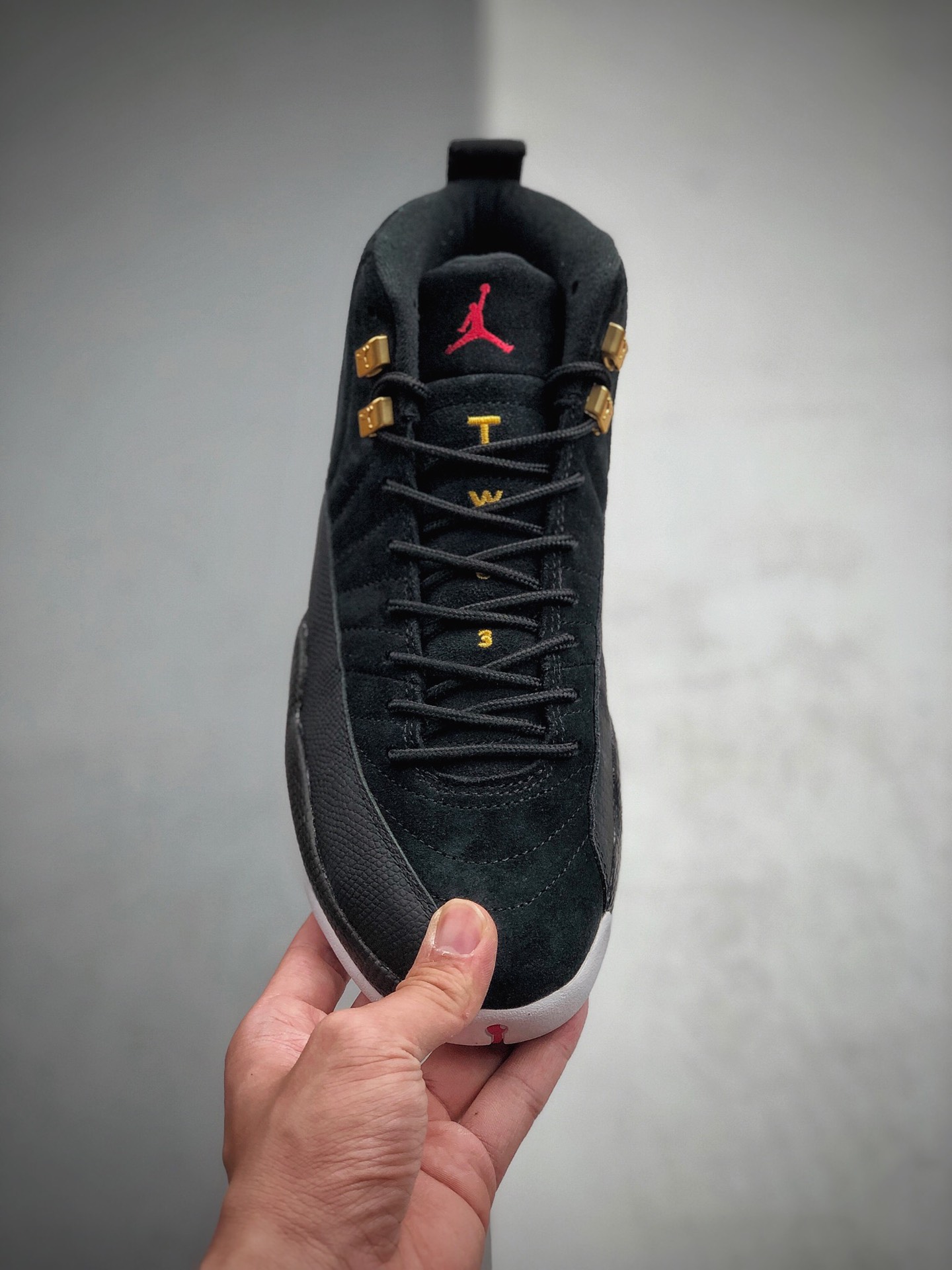 特价260 纯原版本 乔丹12 Air Jordan 12 Reverse Taxi AJ12乔12 出租车黑金扣 反转   货号：130690-017