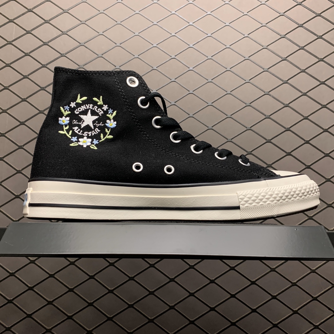 150 Converse 匡威 All-star 高帮刺绣补丁 侧边拉链款帆布硫化板鞋