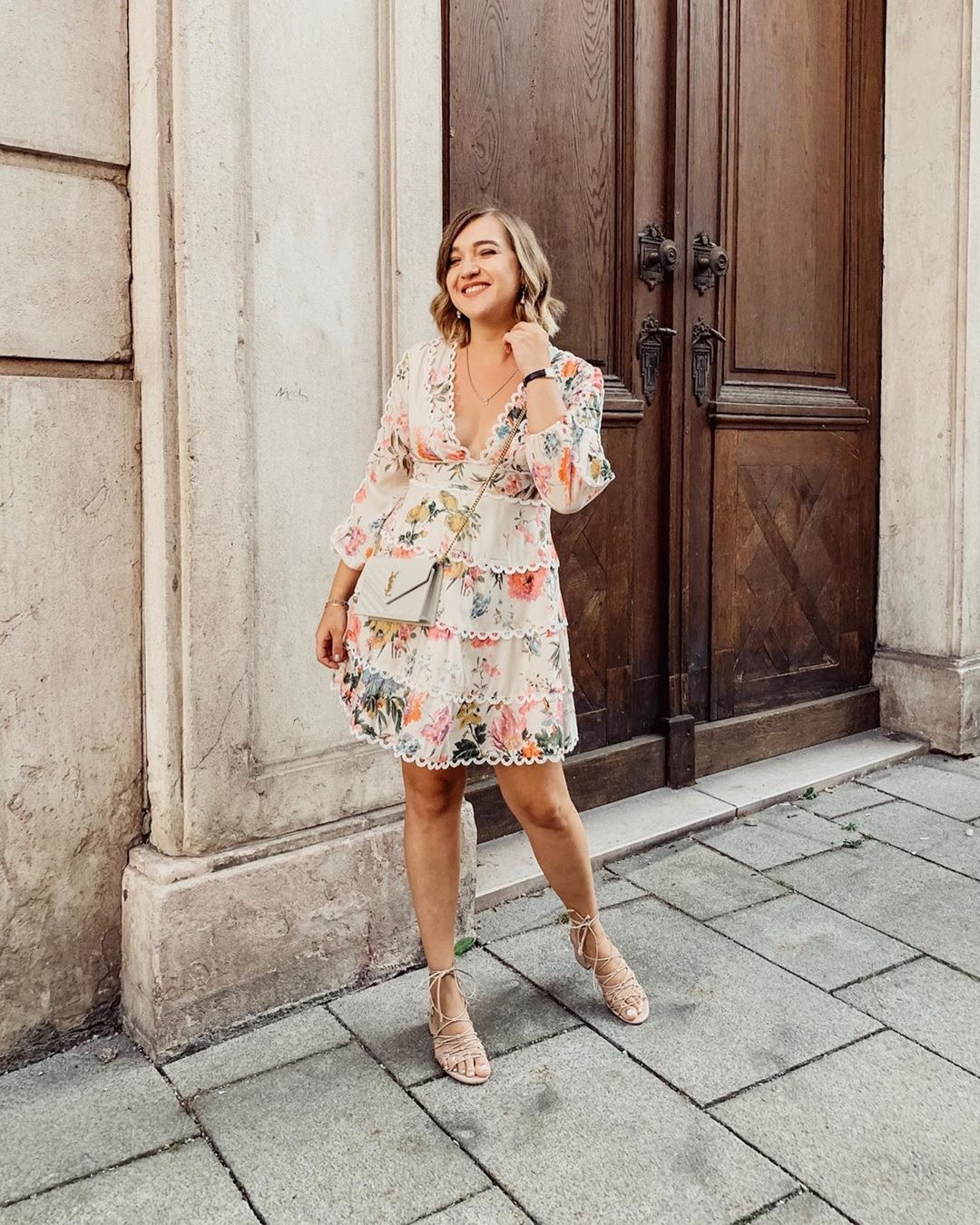 Saint laurent Ysl woc19小号信封包 393953白色金扣